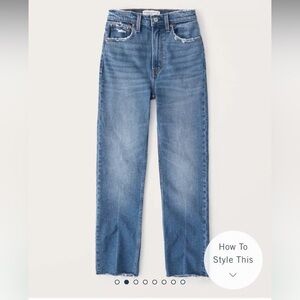 Abercrombie and Fitch ultra high-rise ankle straight jean curve love